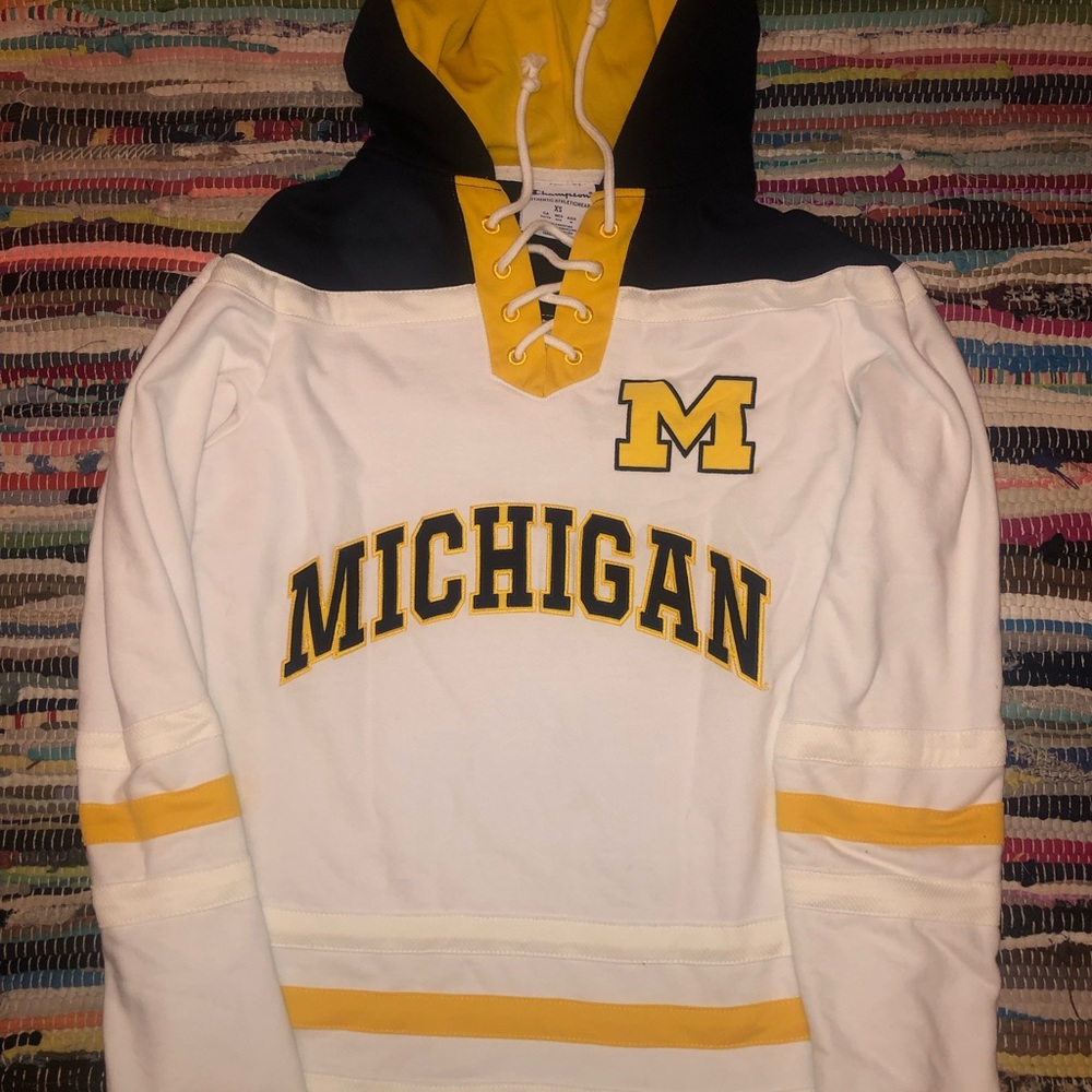 Champion U of M Jersey Hoodie: Worn Once